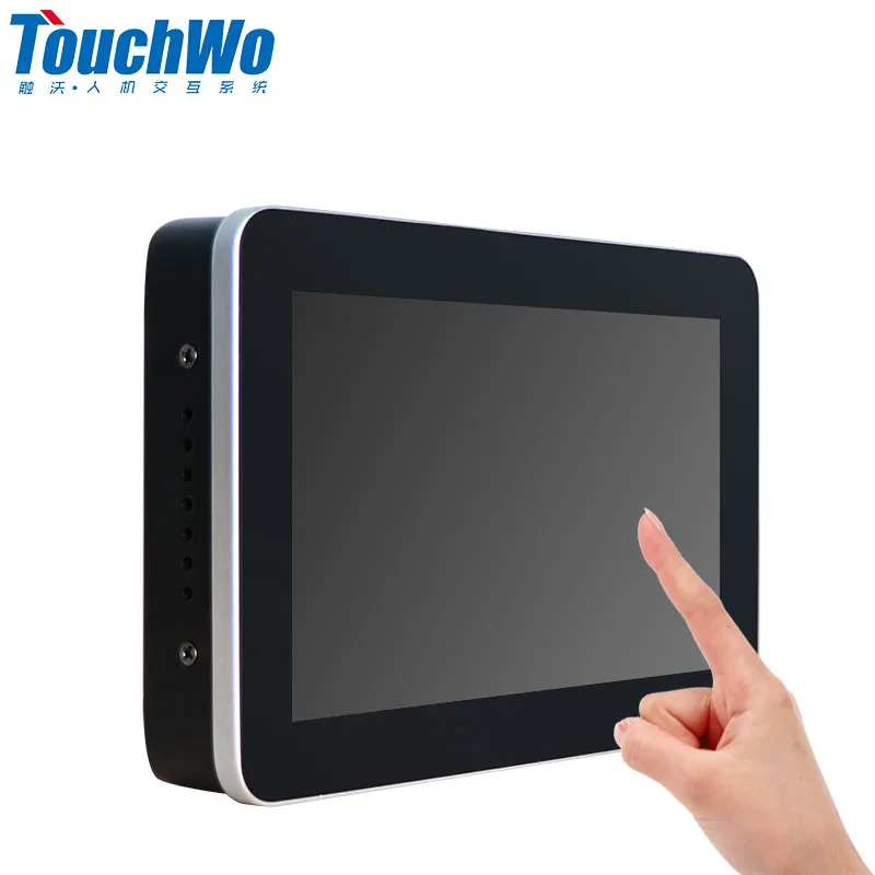 

touch screen hmi tablets android 7.1 with wifi speakers, Black