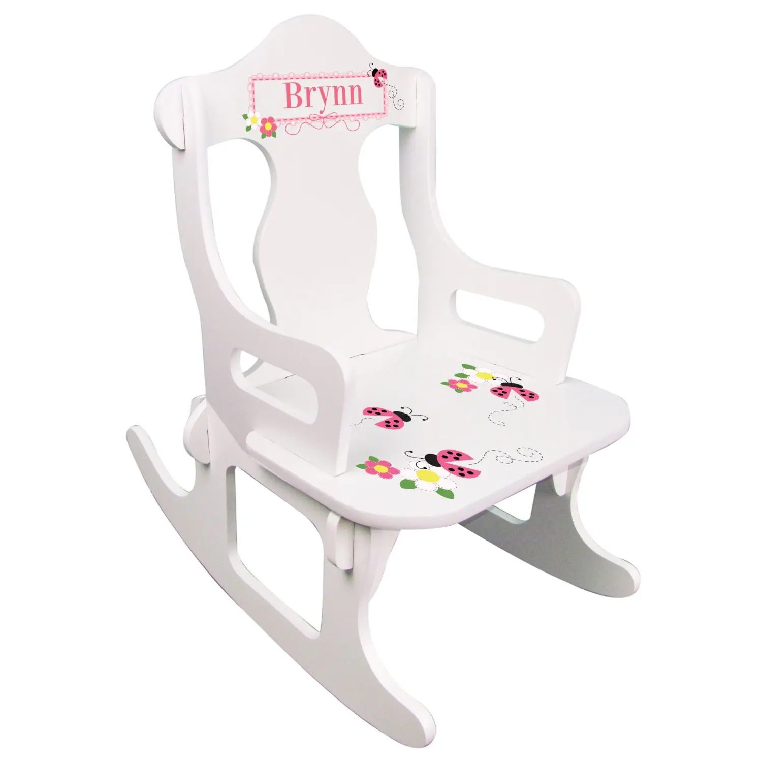 pink childrens rocking chair