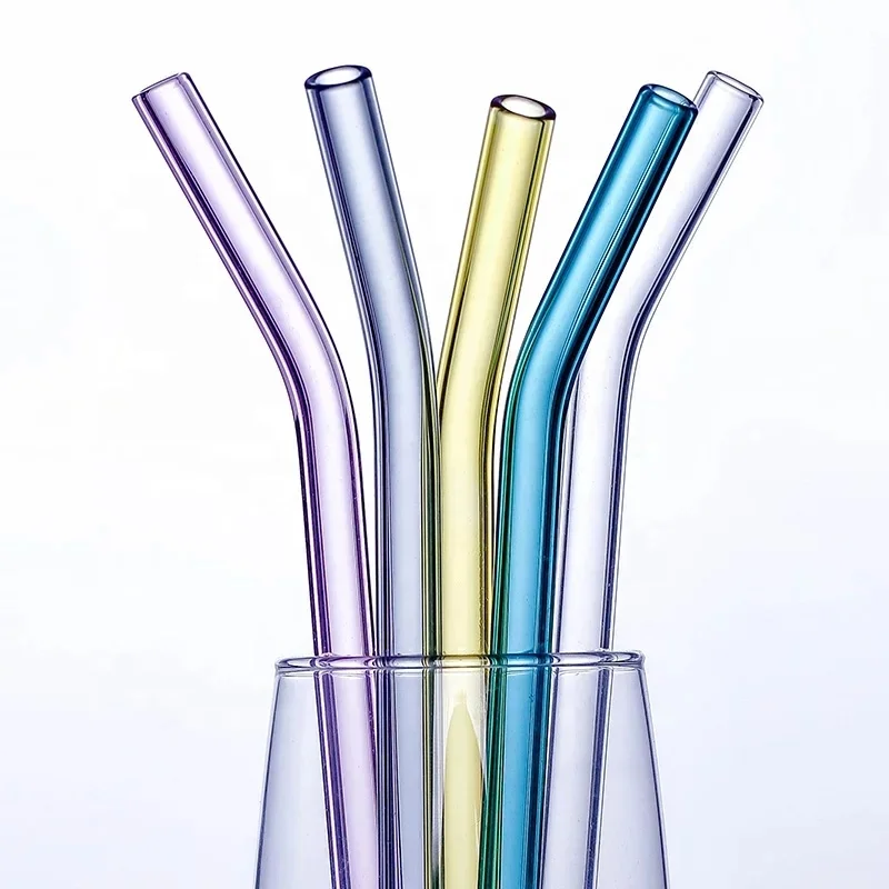 

Svin Pyrex Glass Straw Drinking Borosilicate Glass Straw, Green;orange;purple;pink;grey;blue;etc.