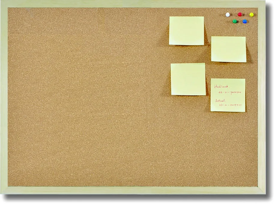 
cork pin board bulletin board with wooden frame 