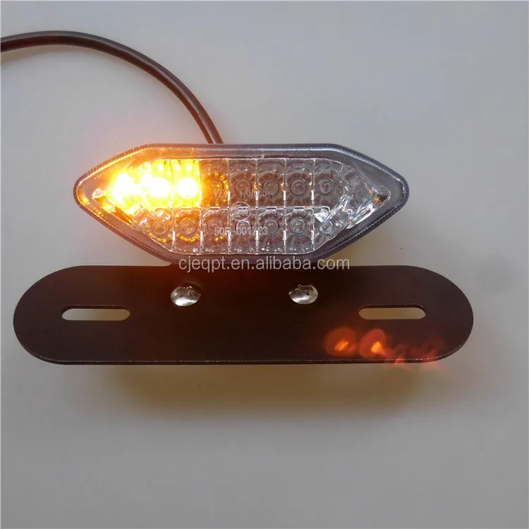 Small Led Brake Tail Lamp Turn Signal Light With Licence Plate Bracket For Motorcycle Electric