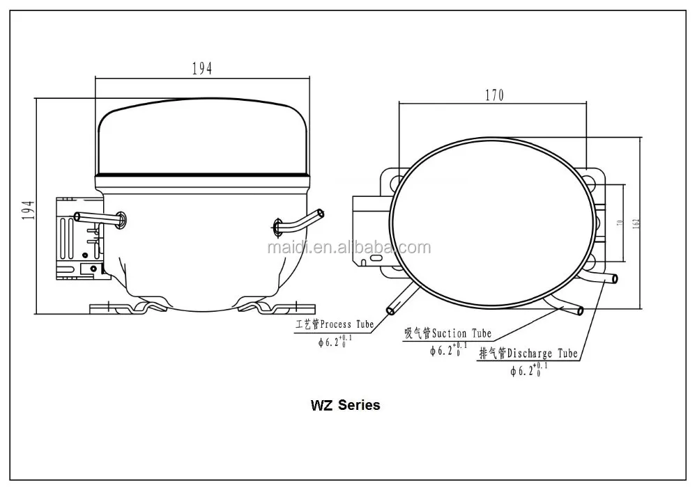 Sikelan R134a Commercial Kitchen Freezer Undercount Fridge Hermetically