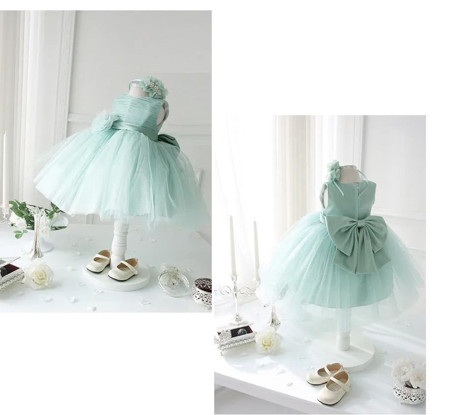 Buy Mint Aqua Satin Crepe Applique Bodice Cute Baby Girl Birthday Dress And Frock Little Girls Evening Party Wear Dresses In Cheap Price On Alibaba Com