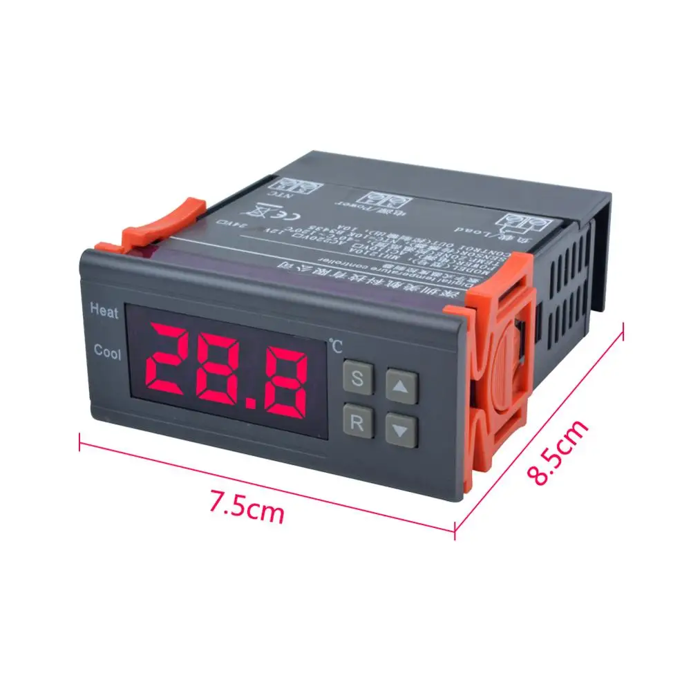 AC 220 V Digitale LCD Anzeige Temperaturregler Thermostat mit Sensor MH1210 EBKL