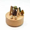 Swing bear wooden music box creative birthday gifts funny little toys