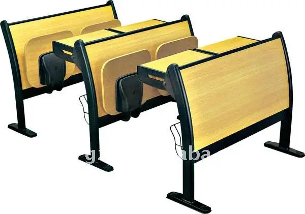 School Furniture Double School Desk And Bench For 2 Student With
