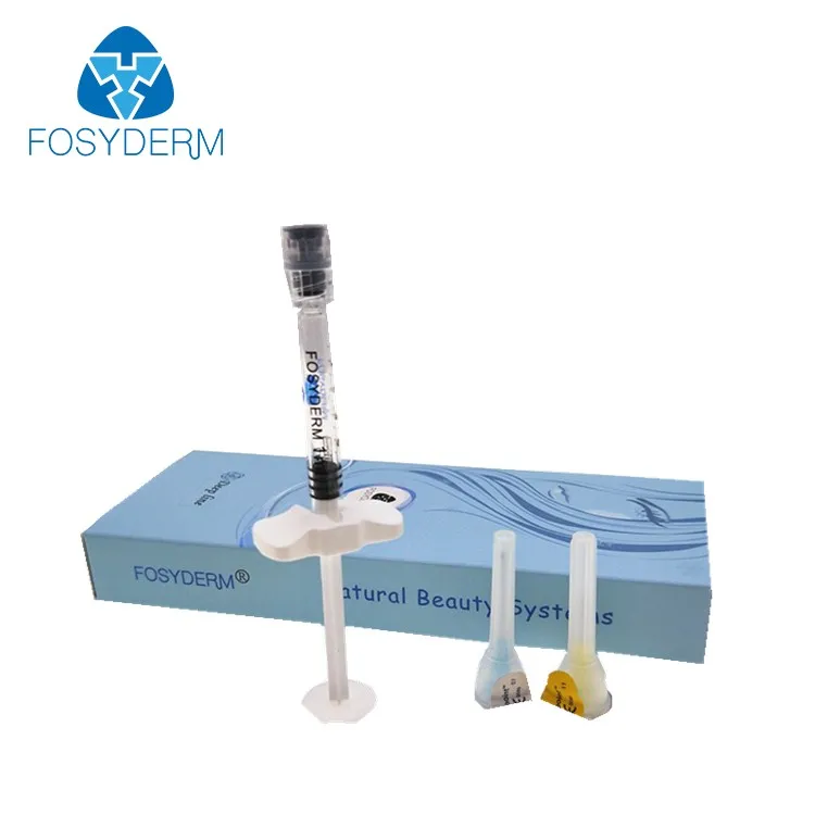 

Fosyderm Cross-Linked Injectable Hyaluronic Acid Dermal Filler for Nose Cheek Chin Deep Wrinkles 2ml, Transparent