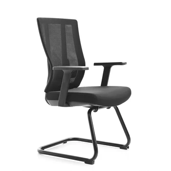 Black U Shape Bow Chair Metal Frame Office Meeting Room Waiting Arch Chair Office Mesh Chairs Without Wheels Buy Office Chairs Without