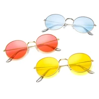 

DLL3019 Fashion Jelly Clear Ocean Lens Retro Round Vintage Glasses