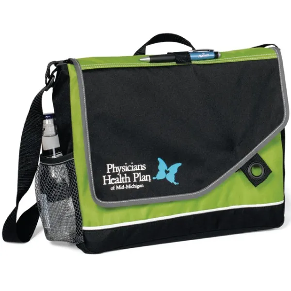 men's messenger bag with water bottle holder