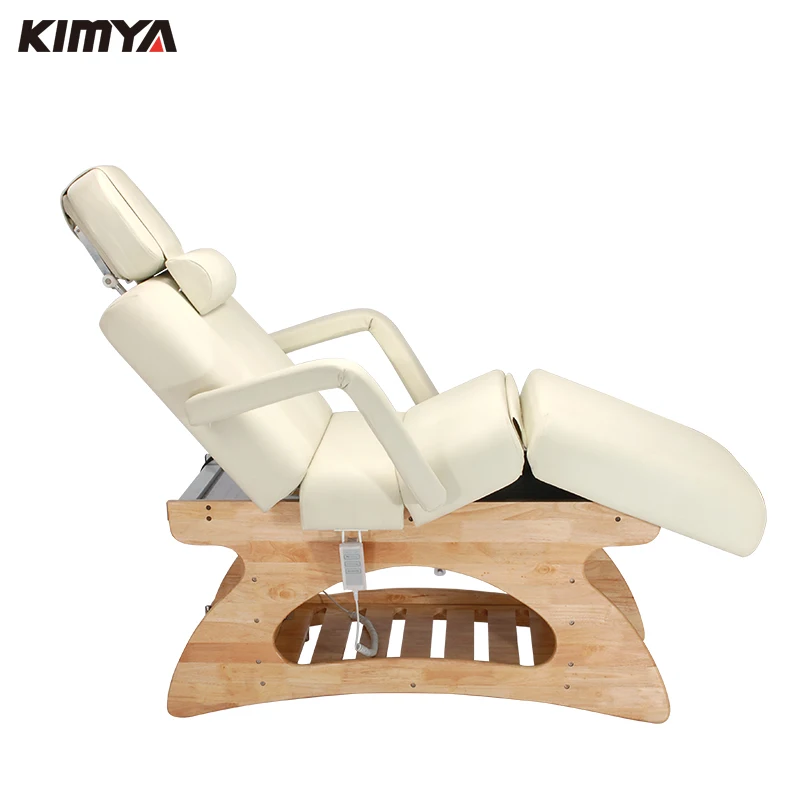 wooden thai massage table