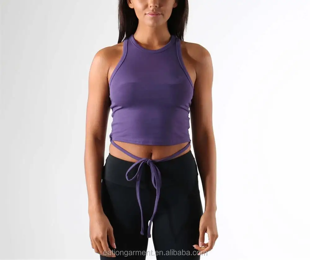 cropped gym tank top