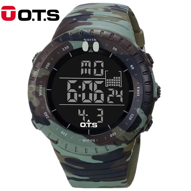 

OTS 7005 Men Digital Wristwatch New Arrival Sports LED Fashion Outdoor Waterproof Climbing Rubber Army Military Watches