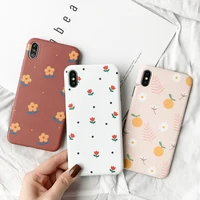 

OTAO Flower cell phone covers For iPhone 8 7 Plus XS MAX XR X soft cases flora funda de silicona free shipping cover phone shell