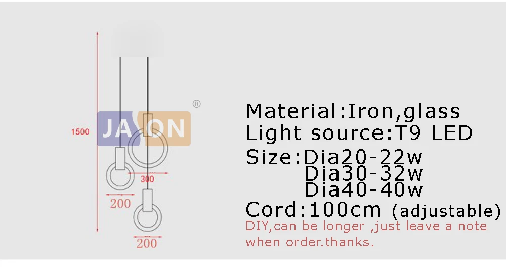 led nordic iron glass
