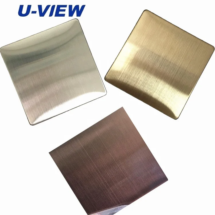 
316L Hairline rose gold stainless steel sheet 