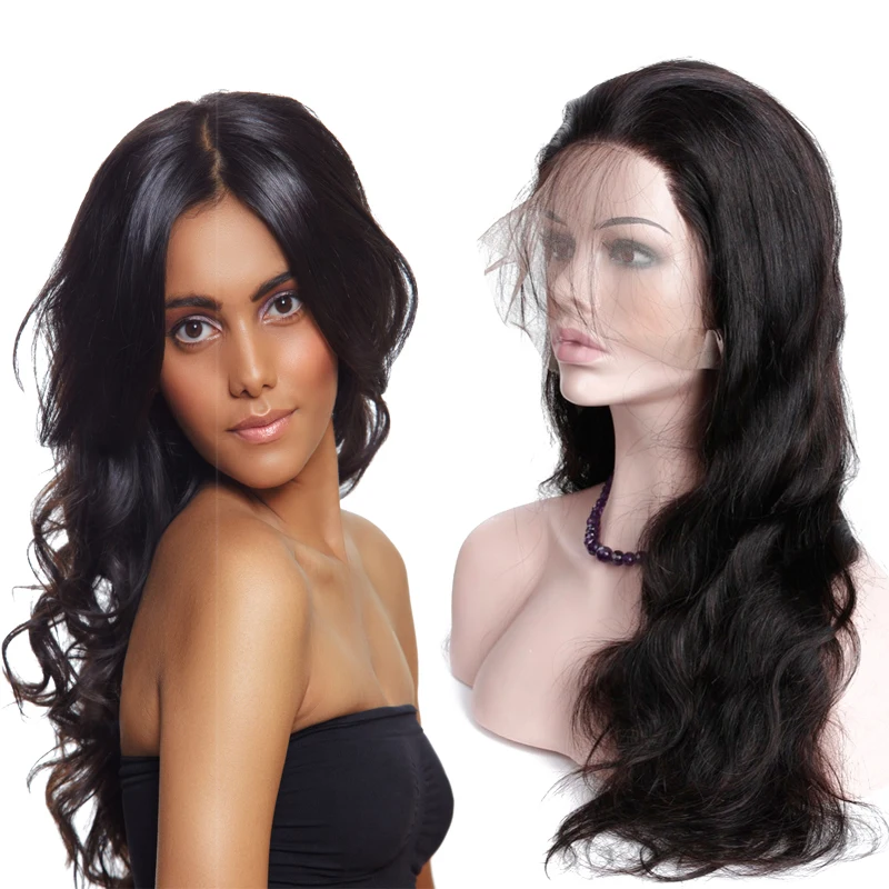 

Wholesale 100% Tangle Free Remy Cuticle Tape In Human Hair lace frontal wigs for black woman, Natural color lace frontal