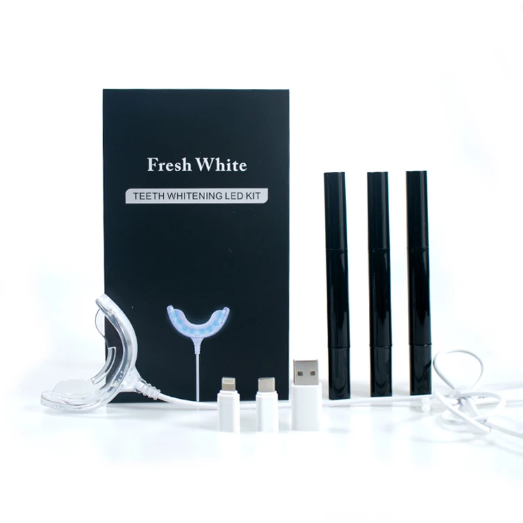 

Teeth Whitening Oral Gel Kits 35% Peroxide Bleaching Dental Hygiene Care Tools Tooth Whitener with LED Light
