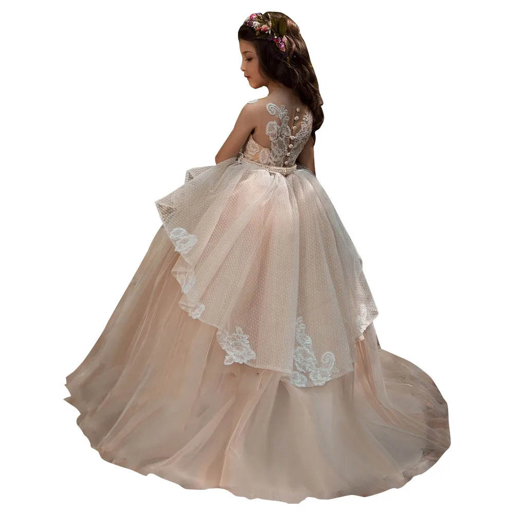 Fancy Flower Girl Dress Party Dress For Girls Kids Evening Ball Gowns