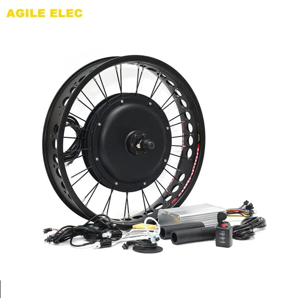 

Agile High Power 20'' electric bike fat tire 1500w bicycle hub motor kit, Matt black