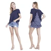 Clothing Manufacturer 2019 New Arrivals Short Front Long Back Polka Dot Ladies Tops Designer Model Blouse Back Neck Designs