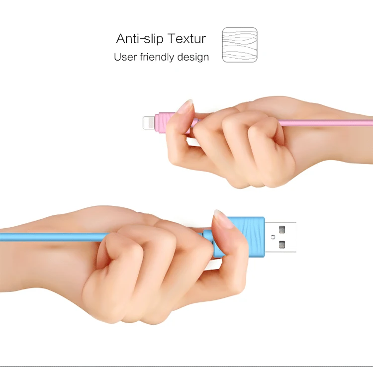Joyroom Waves Series TPE 2.0A Fast USB Data Sync Charger 8 pin usb Charging Cable for iPhone X 8 8 plus 7 6 5 se - ANKUX.COM