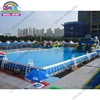 Best quality above ground Metal Frame Supported Swimming pool ,rectangular metal frame pool for sale