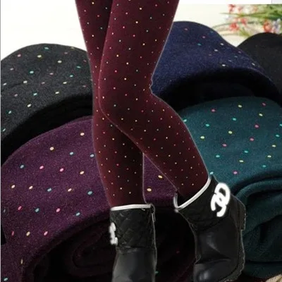 

colorful small dot kids favorite warm winter cotton winter legging children warm legging child, Black;red;gery etc