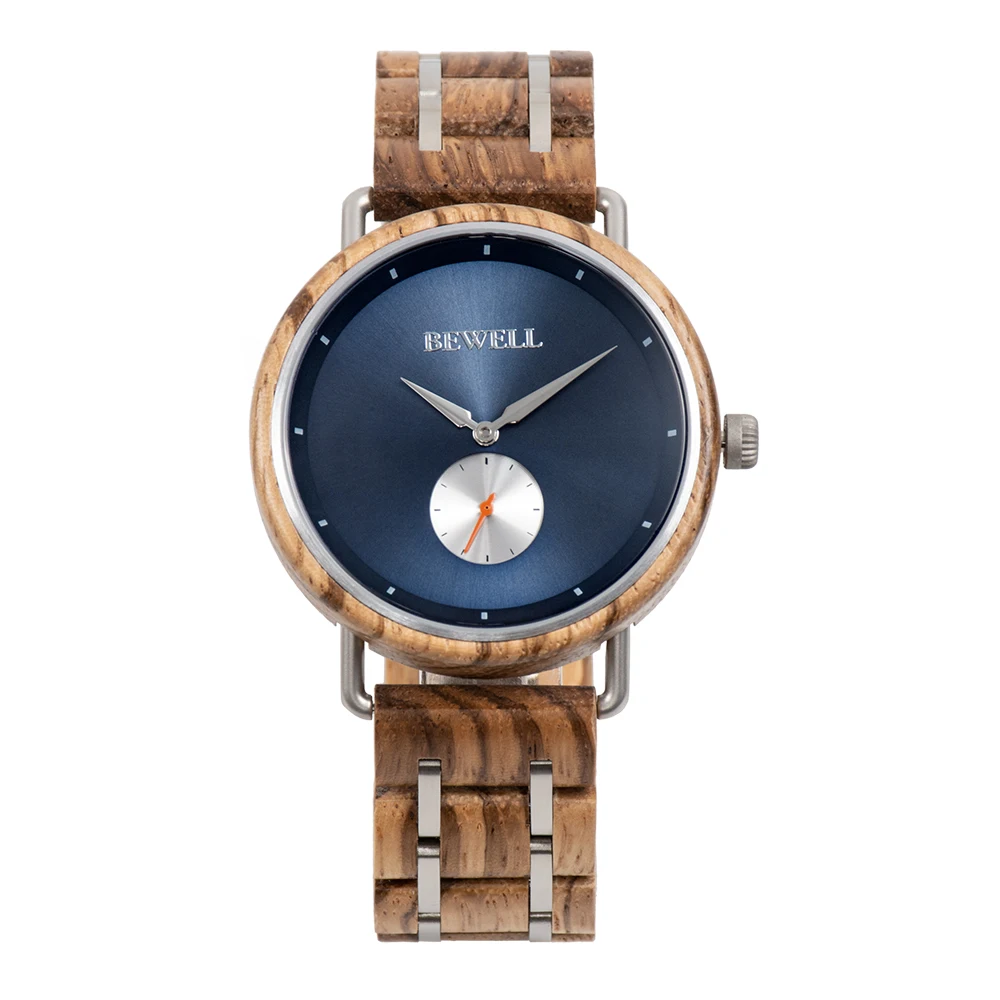 

japan Multifunctional movement men's fashion wood steel watches