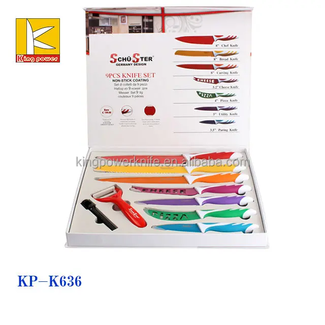 Fancy gift box packed swiss line non stick the kitchen knife