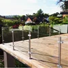 Easy installation screw only frameless round post glass railing
