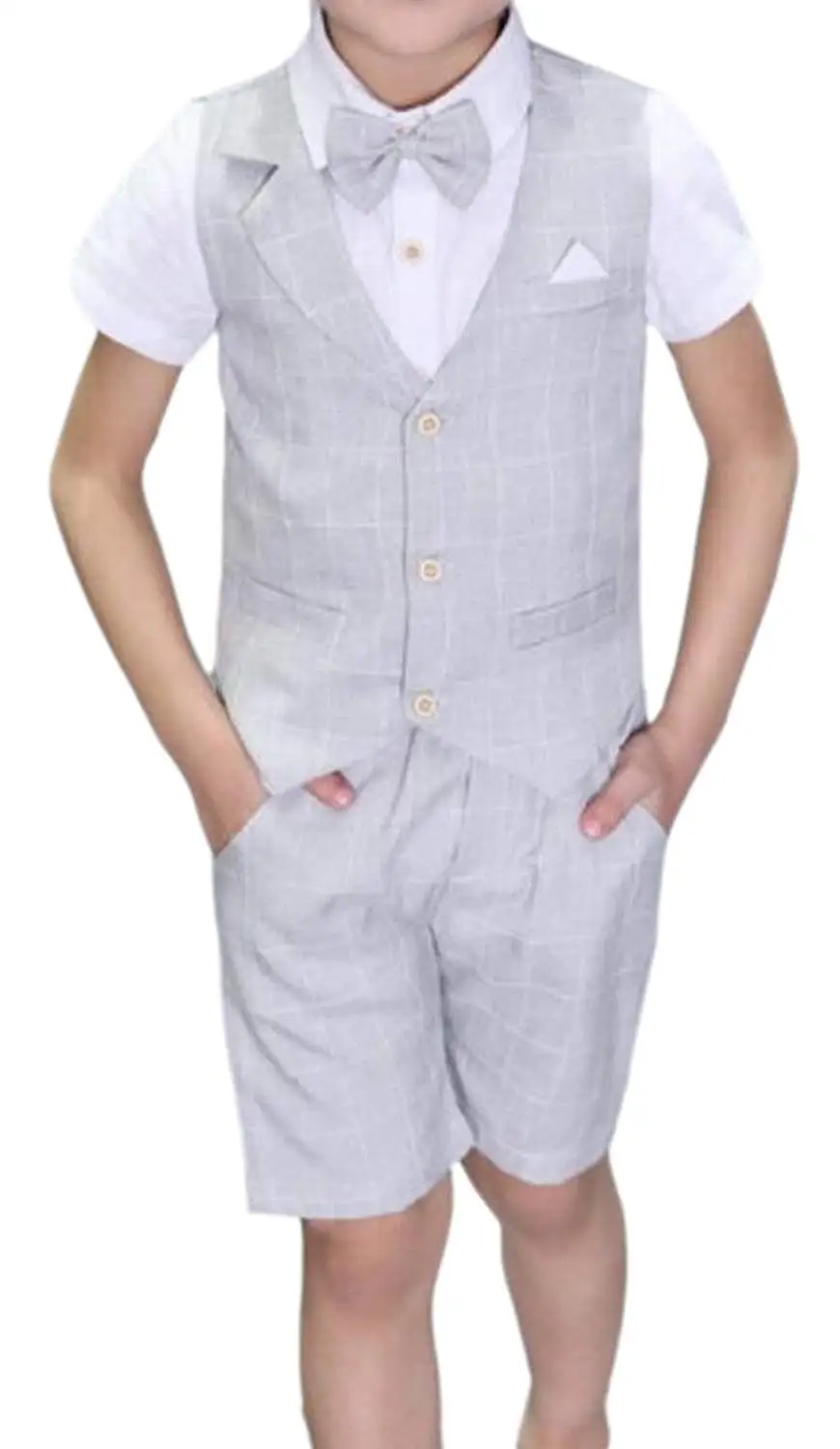 Wofupowga Mens Slim Fit 3 Piece Office Wedding One Button Blazer Vest Pants Suit Set