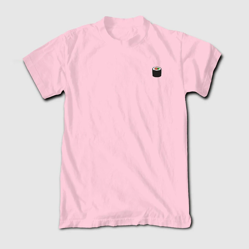 

OME Service Riot-Society Sushi Pattern Mens Embroidered T-shirt