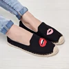 Comfortable Jute Thickness Sole Espadrille Flat Fashion Shoes Woman