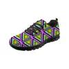 Custom wholesa 3D Printing Women Flats Mesh Casual Shoes Purple High Quality Breathable Lace-Up Ladies Chaussure Homme