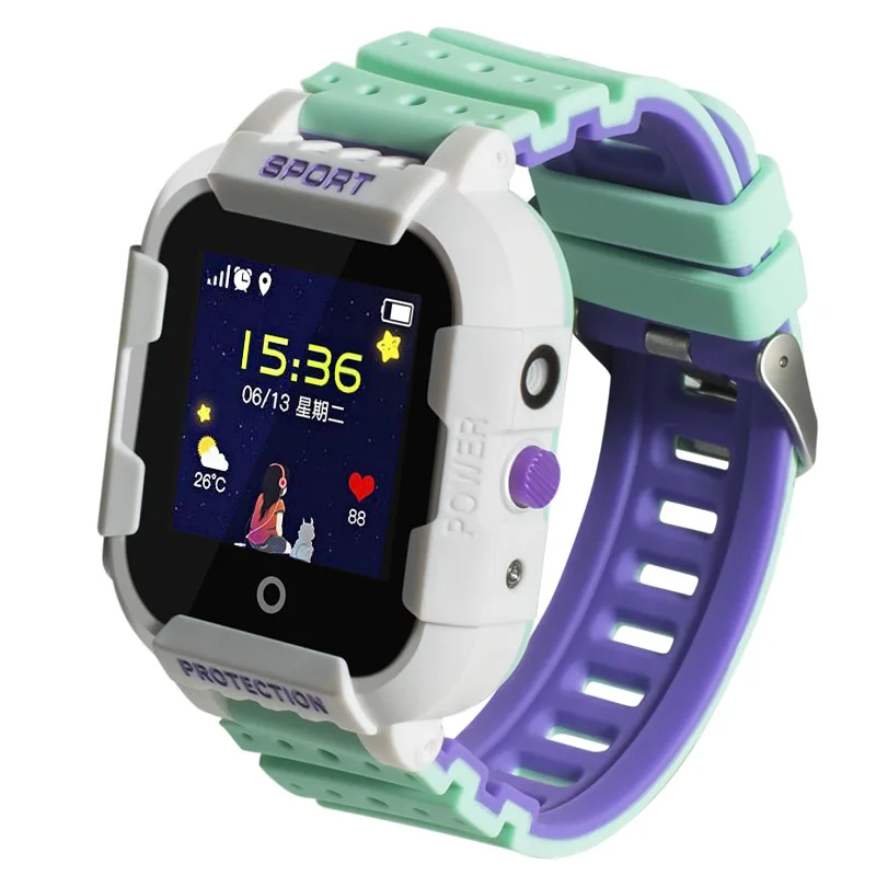 

Wonlex 2021 Waterproof IP67 Baby Monitor Kids GPS Smart Watch KT03, Pink,blue,green,black