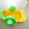 Water Hand Powered Fishing Cranking Boat Kids Paddle Boat