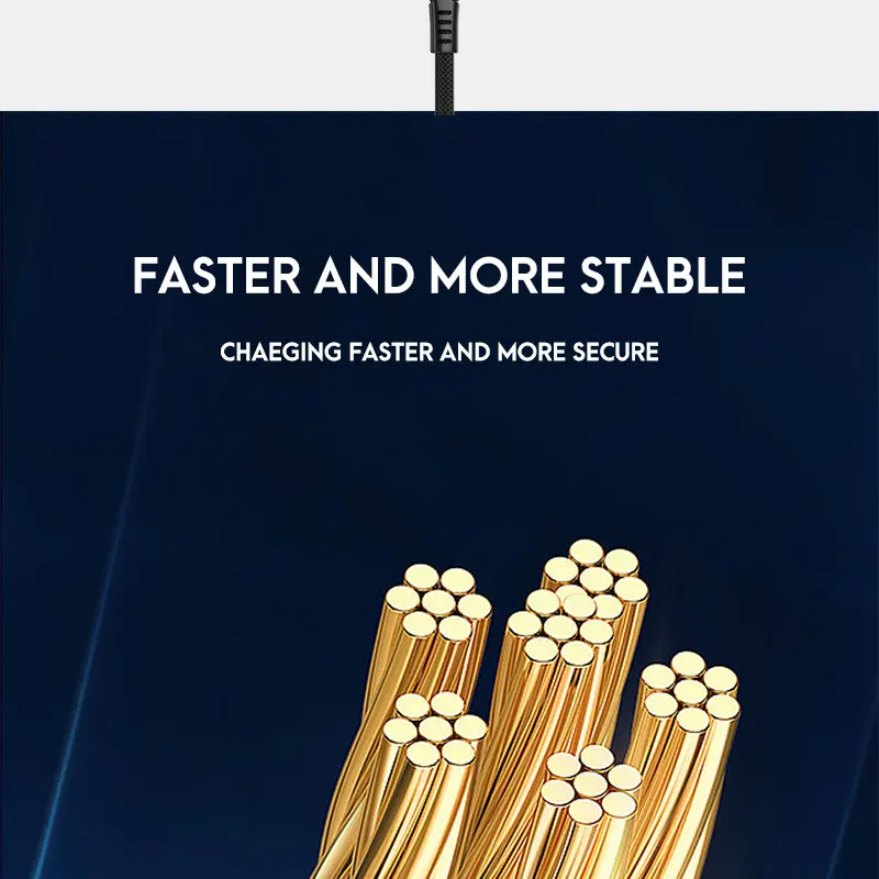 MOXOM Micro USB Cable 2.4A Black Charger Phone Cable Nylon Braided Mobile Cables - ANKUX.COM