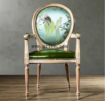 fransiz ulke tarzi yuvarlak geri yesil pu koltuk kati ahsap louis restoran sandalye yemek sandalyesi kol ile buy restoran sandalye yemek
