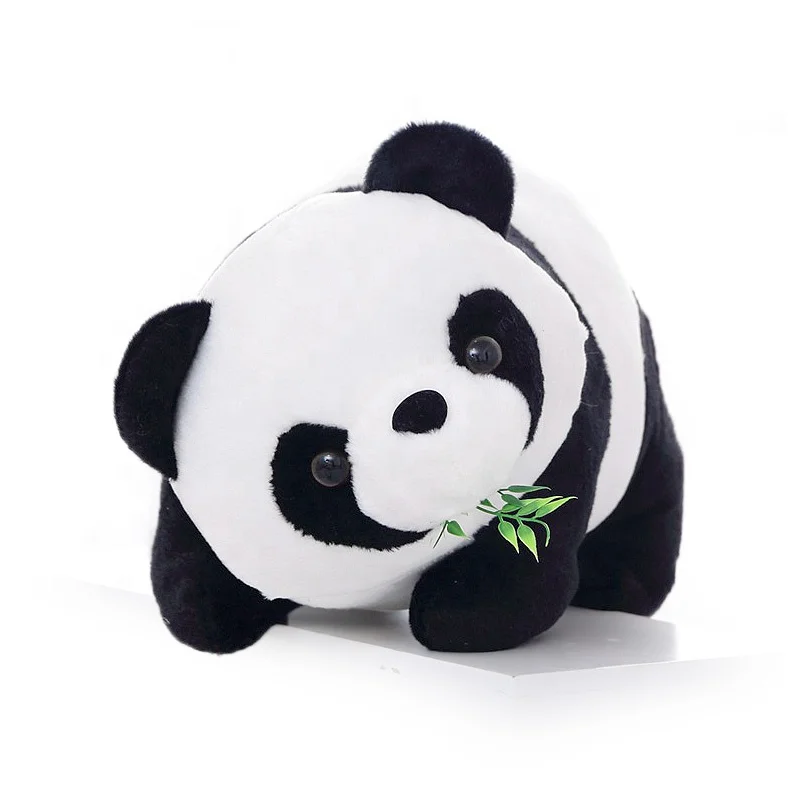 
Custom short plush Stuffed Animal Pillow Climbing Panda Giant Panda Bear Stuffed Toy Doll 