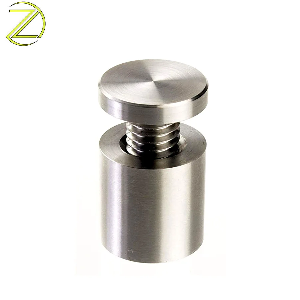 High Quality Battery Led Standoff Satin Silver Aluminum Led Through