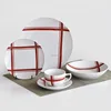 16pcs ceramic dinner sets wholesale dinnerset with nice flower decal dinner table set