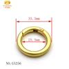 One inch inner size metal spring gate ring metal o ring for bags