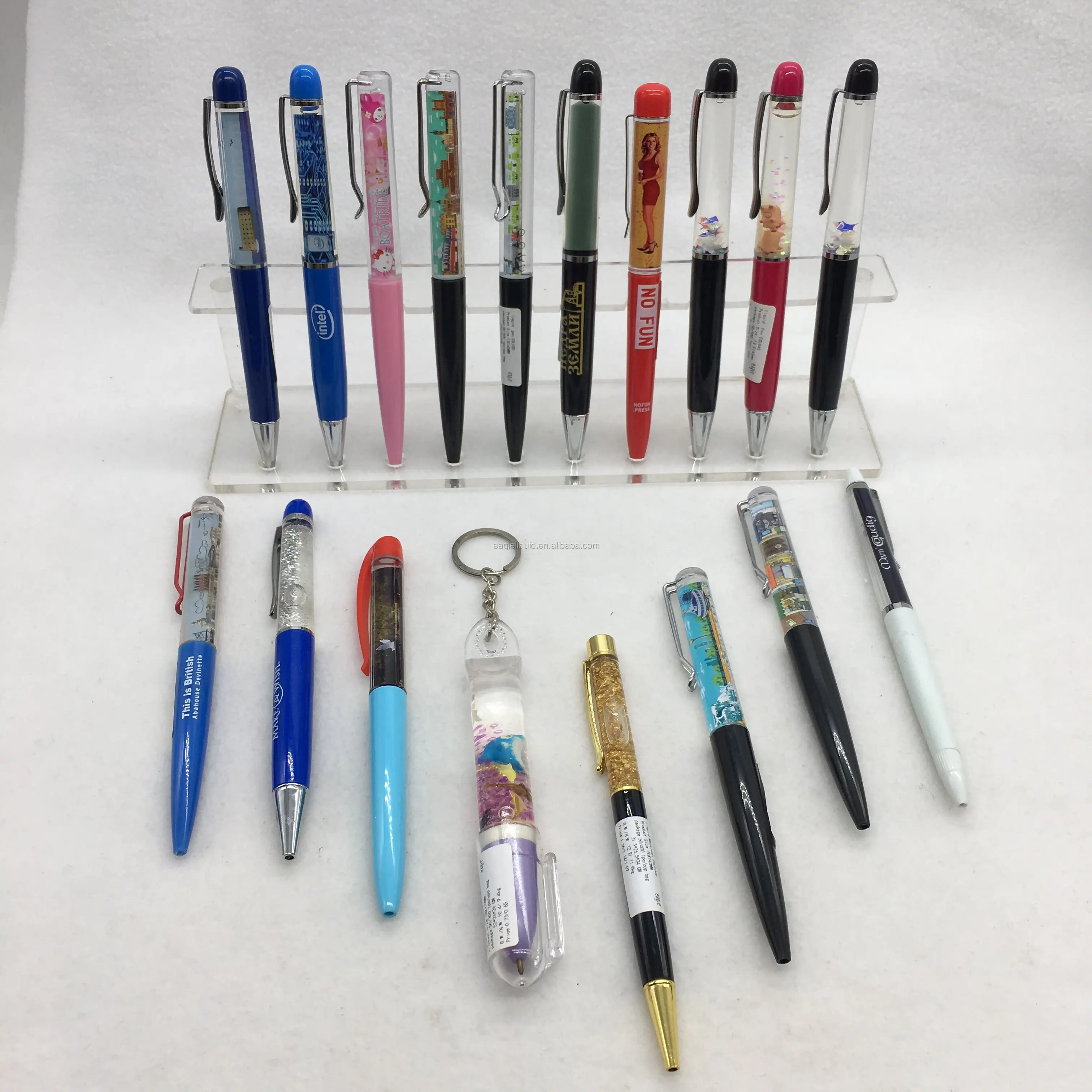 Wholesale Customizable 2D PVC Oil Liquid Floating Lamy Ballpoint