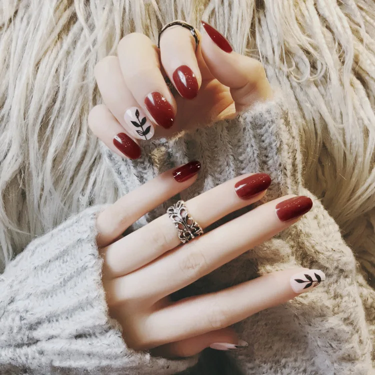 

Red 3D Nail Stickers Nail Art Adhesive Transfer Sticker Decals nail art printer, As pic