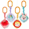 Hanging Cube Toy Newborn Gift Set Baby Rattle Animal Soft Stuffed Plush Toy