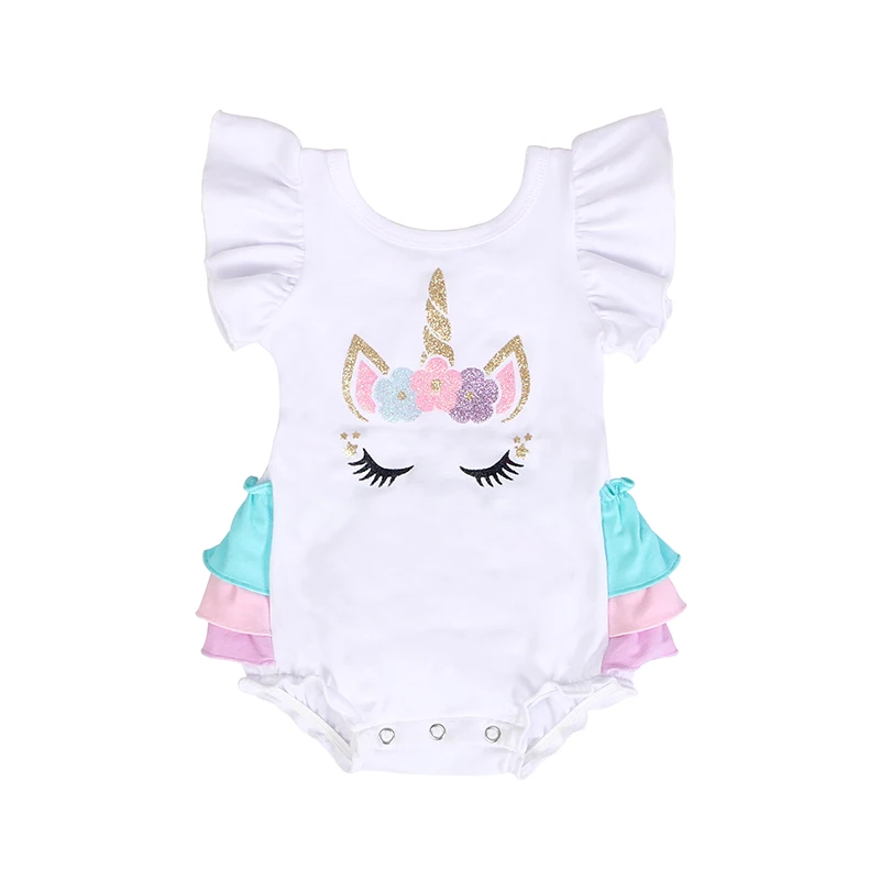 

Newborn baby girl clothes unicorn lovely baby clothes romper, As picture