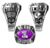 LSU championship ring #1with AAA quality cz setting, green cat eye stone