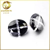 Wuzhou wholesale multi color oval shape cz with cross inside black cubic zirconia stone