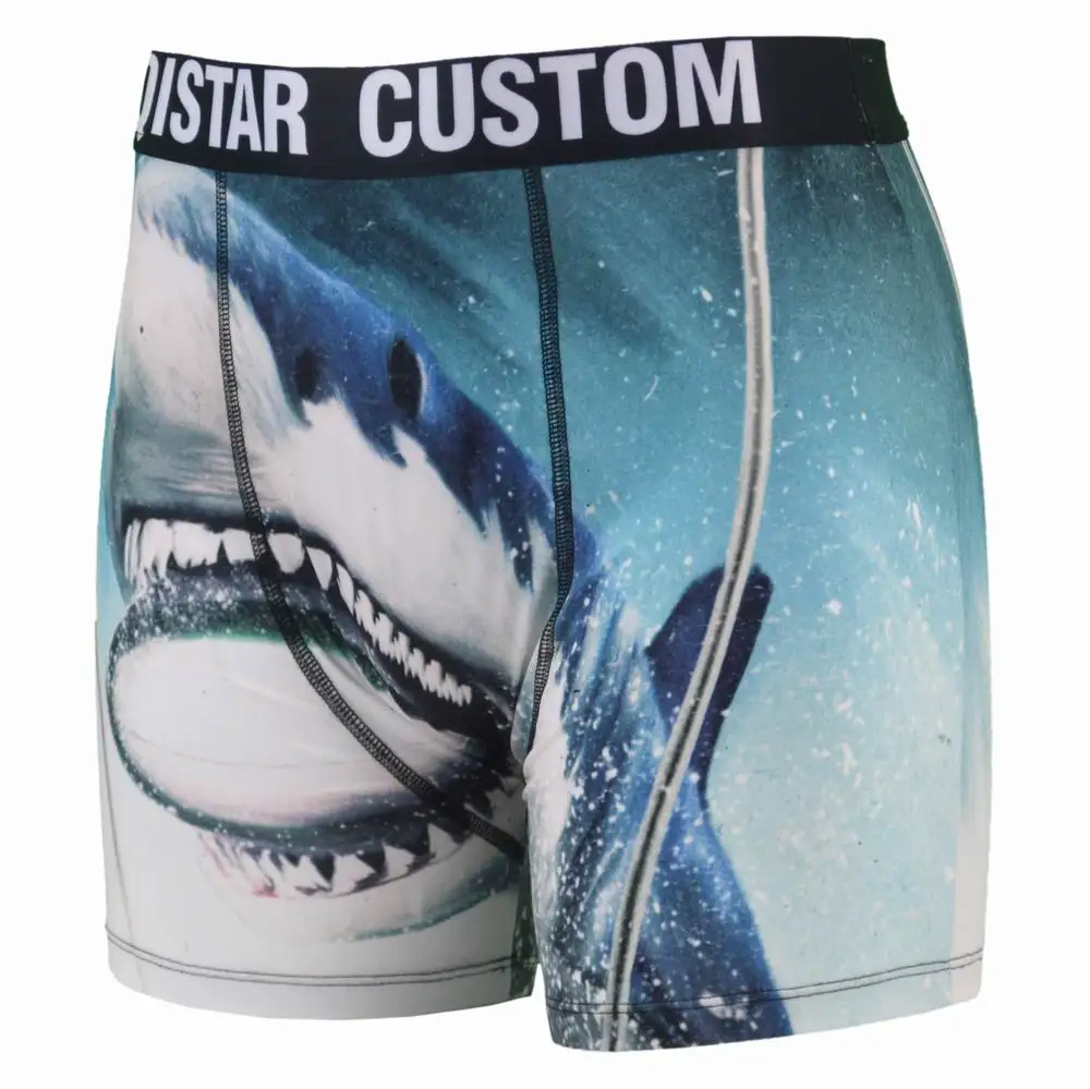 Digital Print Hot Wholesale Custom Man Boxer Brief Cotton Underwear Shorts Underpants For Old Male